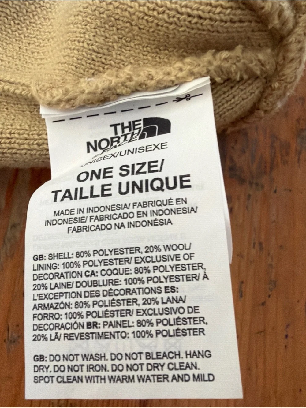 The North Face Beige Knit Beanie